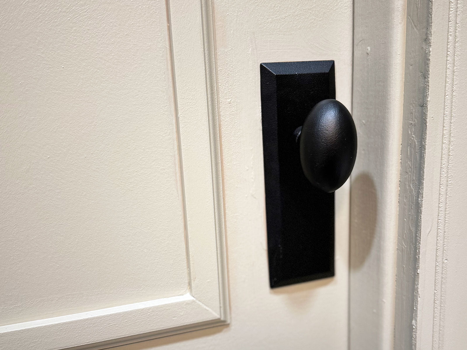 white interior door black iron hardware ageless iron keep aeg oval knob