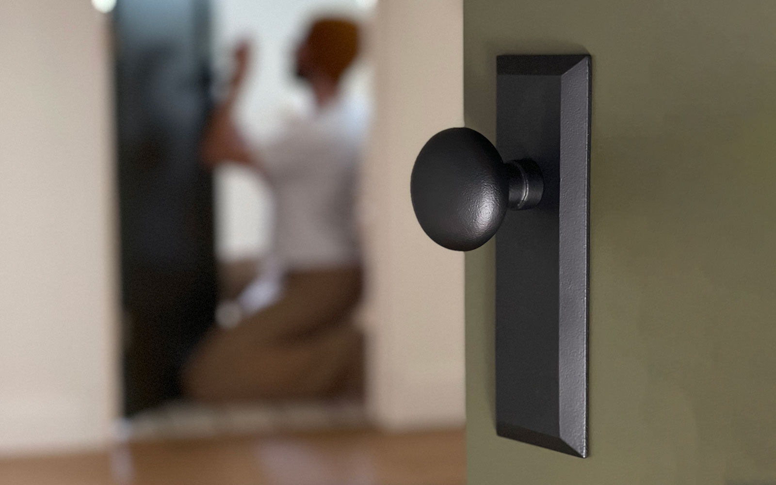 green door black door hardware modern timeless design ageless iron daniel coffman