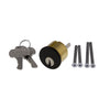 Deadbolt Cylinder and Cover with Key Code in Black Iron