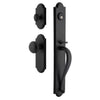 Dome One-Piece Handleset with A-Grip and Dome Long Plate and Keep Knob