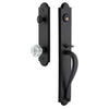 Dome One-Piece Handleset with A-Grip and Dome Tall Plate and Krystall Knob