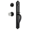 Dome One-Piece Handleset with A-Grip and Loch Rosette and Krystall Knob