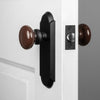Dome Long Plate with Brown Autumn Porcelain Knob