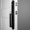 Dome One-Piece Handleset with D-Grip and Dome Tall Plate and Crescent Lever