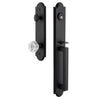 Dome One-Piece Handleset with D-Grip and Dome Tall Plate and Krystall Knob