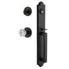 Dome One-Piece Handleset with D-Grip and Loch Rosette and Krystall Knob