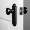 Dome Long Plate with Black Shadow Porcelain Knob