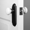 Dome Long Plate with White Snow Porcelain Knob