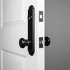 Dome Tall Plate Entry Set with Black Shadow Porcelainin Knob