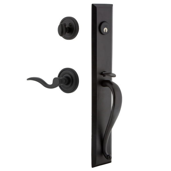 Keep One-Piece Handleset with A-Grip and Loch Rosette and Palisade Lev ...