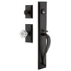 Keep One-Piece Handleset with A-Grip and Vale Short Plate and Krystall Knob