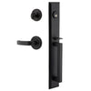Keep One-Piece Handleset with D-Grip and Loch Rosette and Crescent Lever