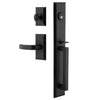 Keep One-Piece Handleset with D-Grip and Vale Short Plate and Crescent Lever
