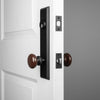 Keep Tall Plate Entry Set with Brown Autumn Porcelain Knob
