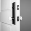 Keep Tall Plate Entry Set with White Snow Porcelain Knob