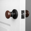 Loch Rosette with Brown Autumn Porcelain Knob