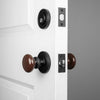 Loch Rosette Entry Set with Brown Autumn Porcelain Knob