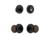 Loch Rosette Entry Set with Brown Autumn Porcelain Knob