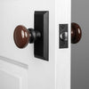 Vale Short Plate with Brown Autumn Porcelain Knob