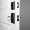 Vale Short Plate Entry Set with Krystall Knob