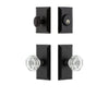 Vale Short Plate Entry Set with Krystall Knob