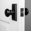 Vale Short Plate with Black Shadow Porcelain Knob