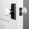 Vale Short Plate with White Snow Porcelain Knob