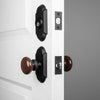 Vault Short Plate Entry Set with Brown Autumn Porcelain Knob