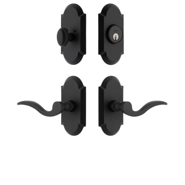 Vault Short Plate Entry Set with Palisade Lever - Ageless Iron Hardware