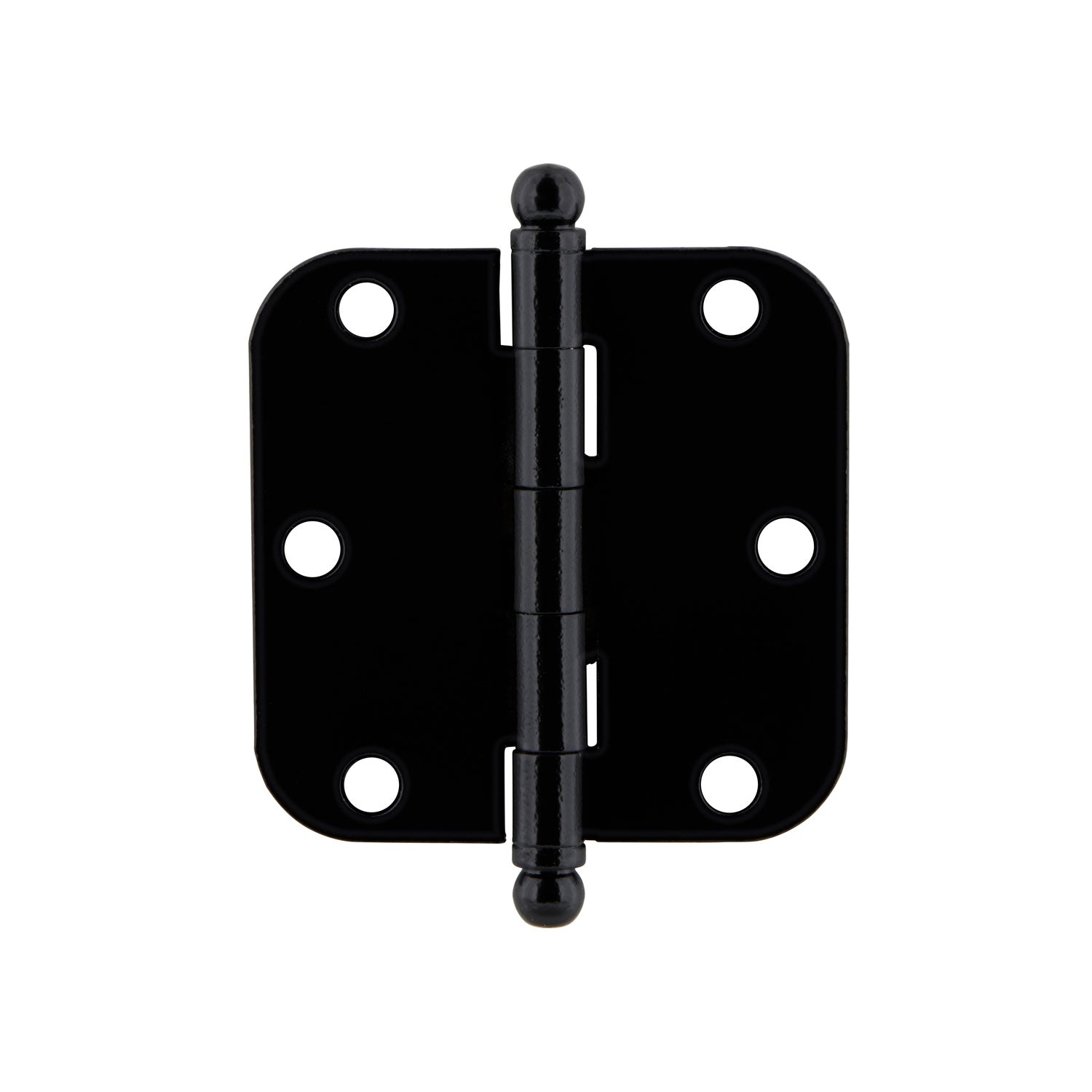 Ageless Iron Hardware Black Residential Duty Ball Tip Hinge with Radius Corners
