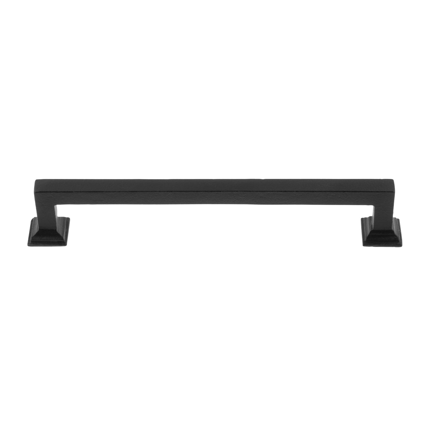 Ageless Iron Machine 6 inch cabinet pull in matte black cast iron