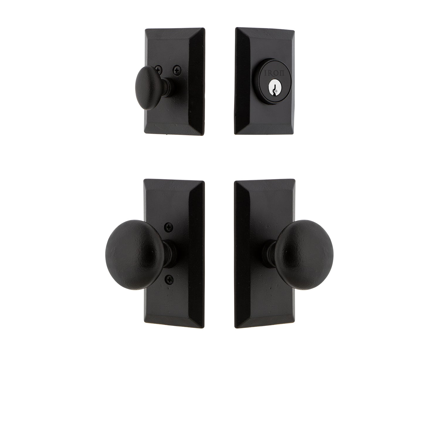 Vale Short Plate Entry Set with Keep Knob