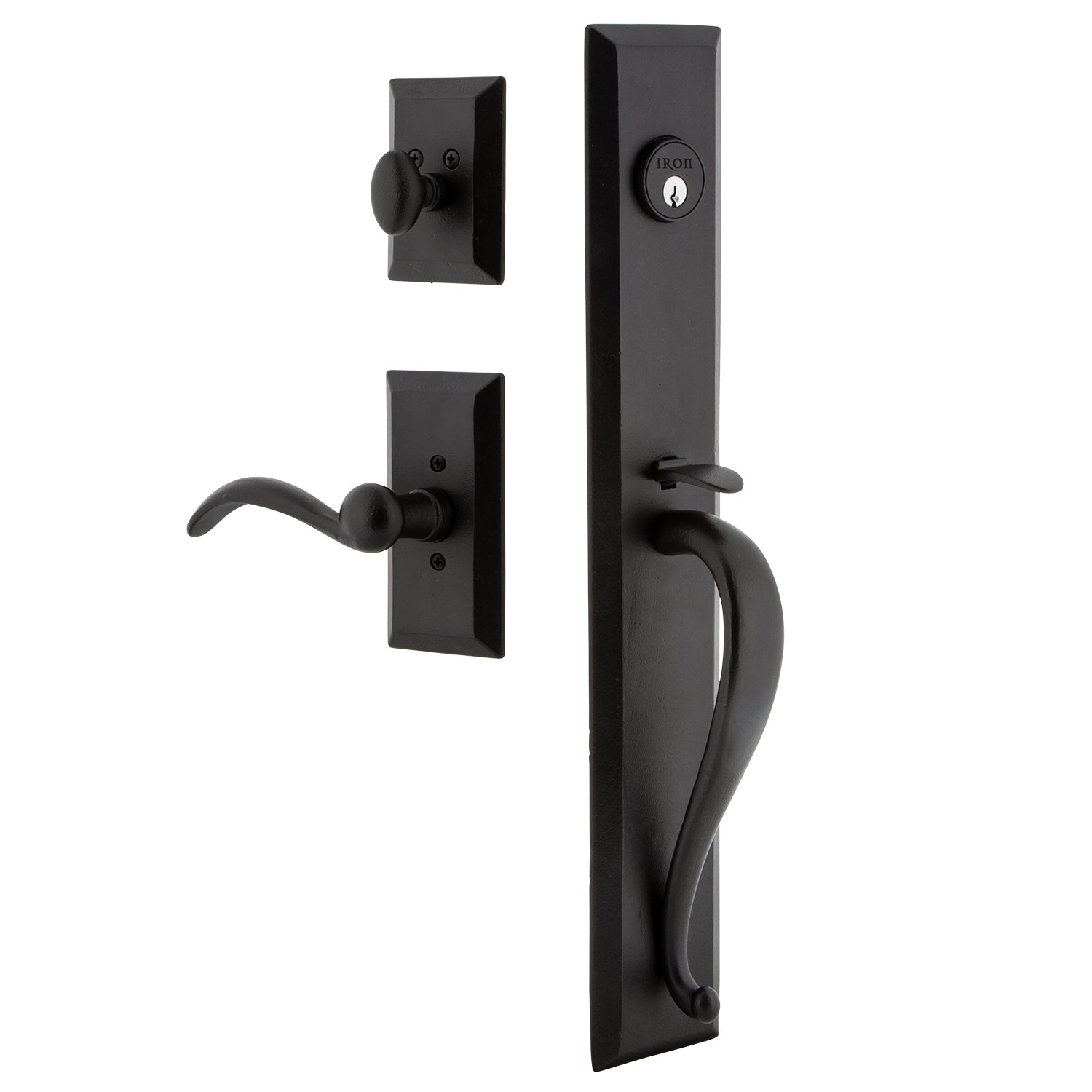 Keep One-Piece Handleset with A-Grip and Vale Plate with Tine Lever