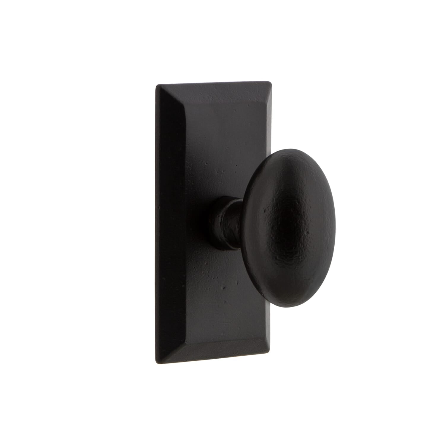 Ageless Iron Hardware Black Vale Short Plate with Aeg Knob